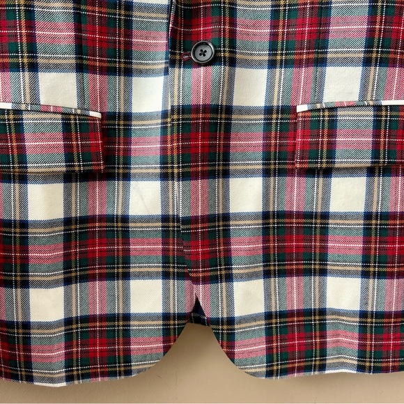 J Crew Ludlow shawl-collar dinner jacket snowy Stewart tartan English wool 38R - Picture 12 of 16